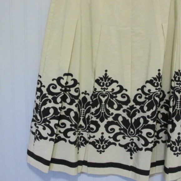 Haley & Kate Cotton Silk Blend Pleated Skirt, Size 12 - Picture 3 of 4